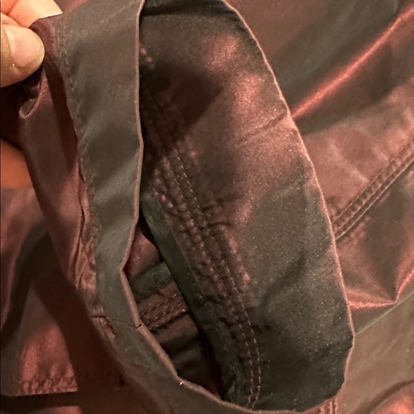 Womens Double-Breasted Cropped Jacket - Dark Burgundy - Picture 9 of 9